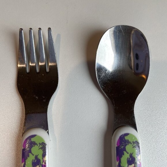 Vintage 1996 Zak Designs Jurassic Park The Lost World Child's Fork & Spoon RARE - Picture 2 of 6